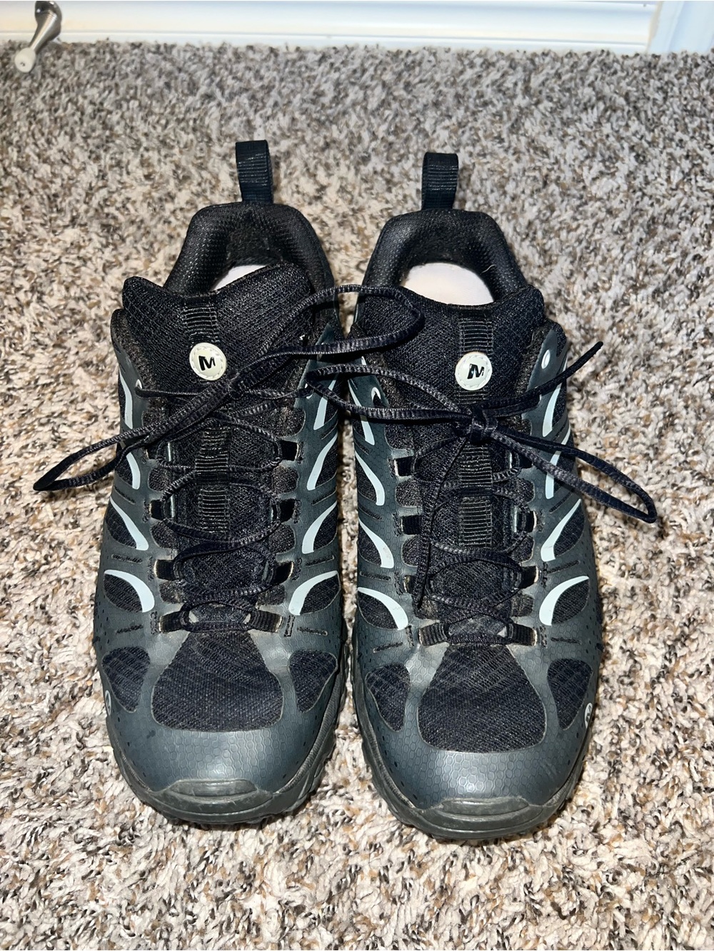 Merrell Black Gray Athletic Trail Shoes